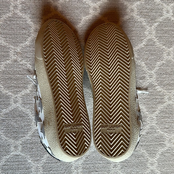 Saint Laurent Silver Star sneakers, flat heel leather up alpha / bufalino 38.5 - Picture 8 of 12